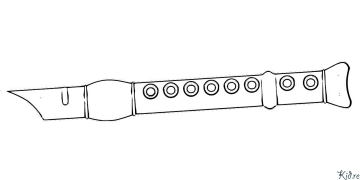 flauta Páginas Para Colorir Para Imprimir